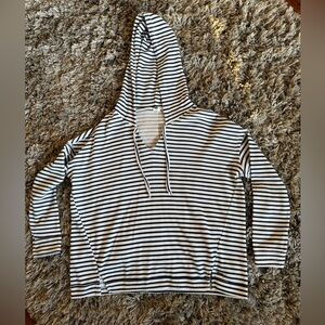 Roxy Black and White Long Sleeve Tee Nautical Stripes